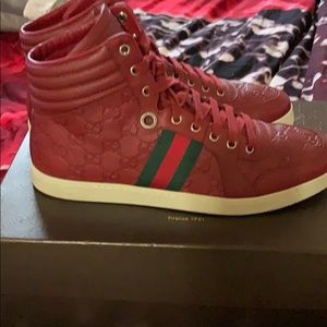 Red Gucci high tops